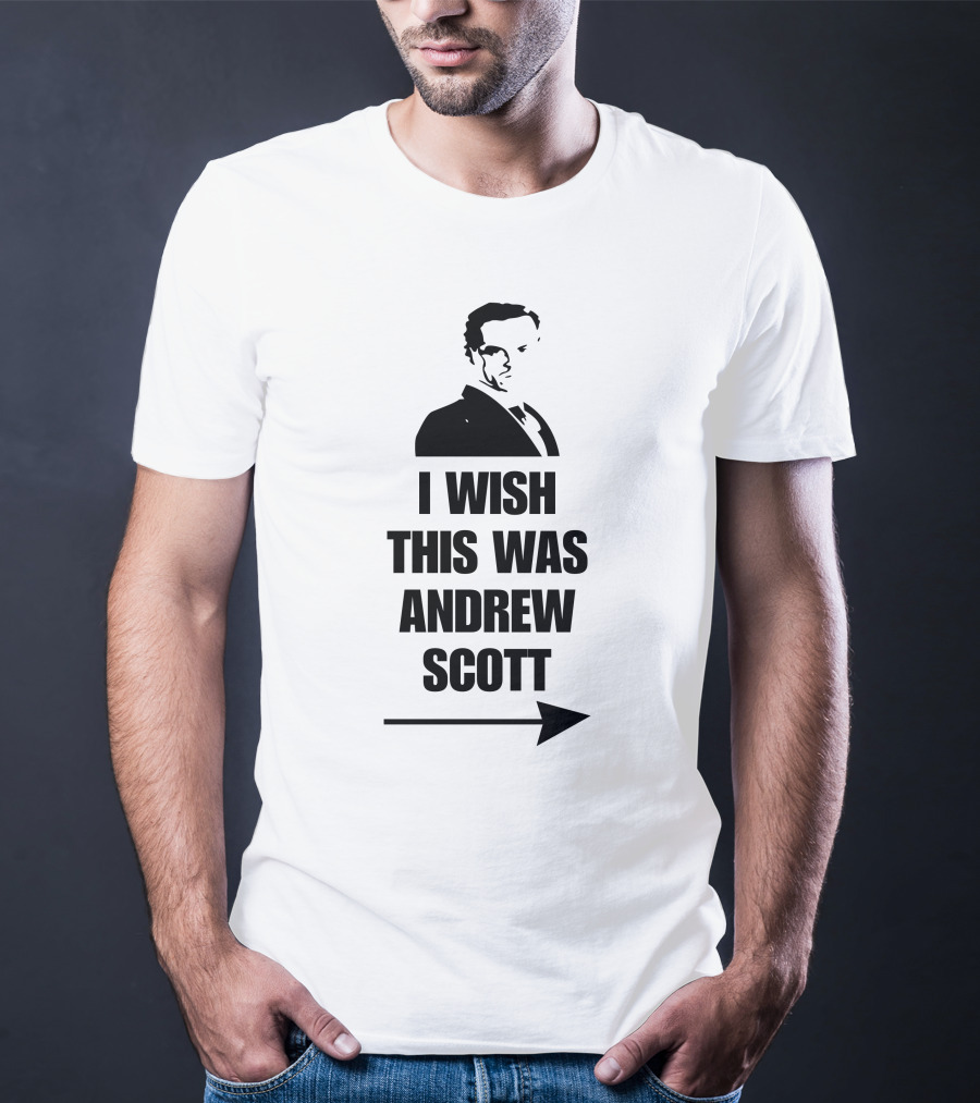 I Wish This Was Andrew Scott Silhouette Arrow Text T-Shirt