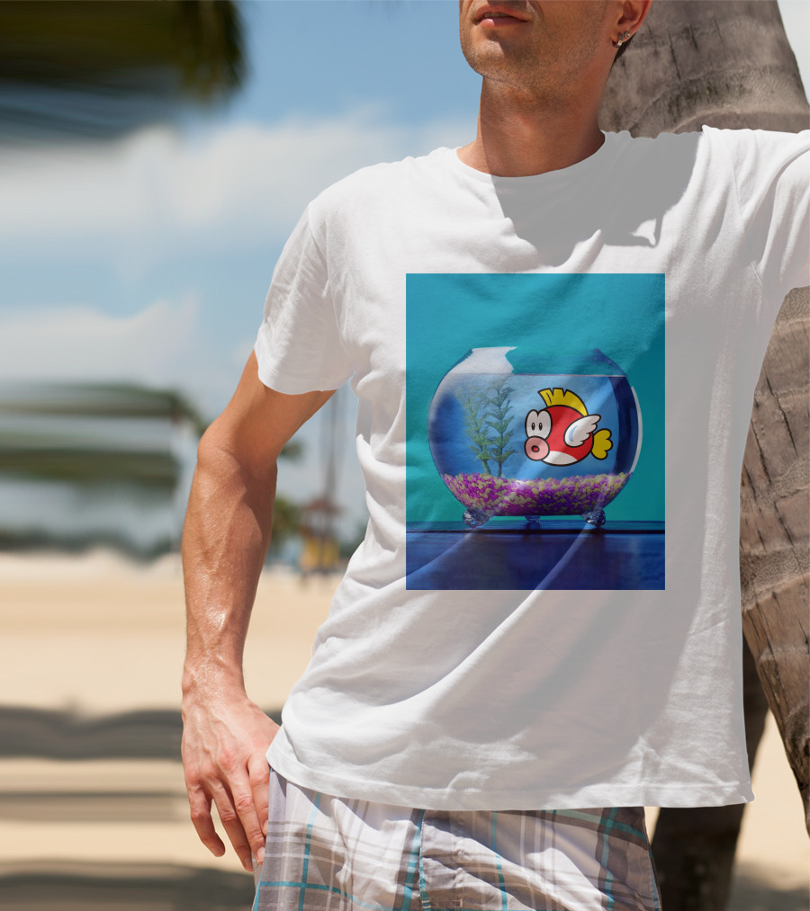 Nintendo Mario Cheep Cheep Fish Bowl T-Shirt