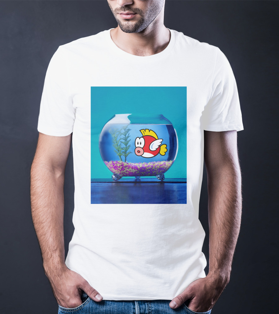 Nintendo Mario Cheep Cheep Fish Bowl T-Shirt