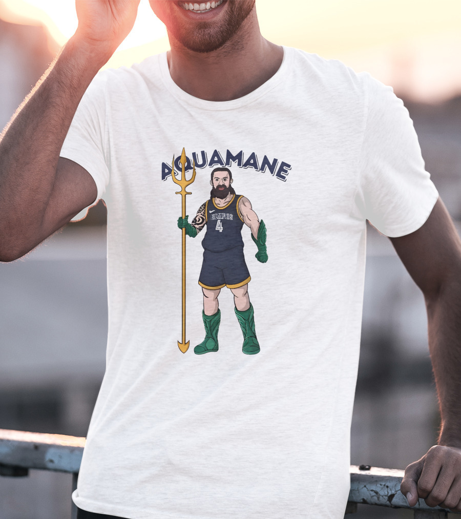 Aquamane Steven Adams Memphis Basketball Number 4 T-Shirt
