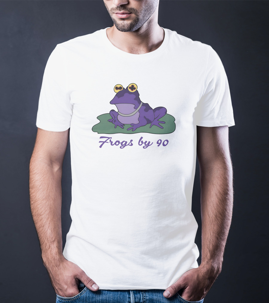 Frogs By 90 Purple Frog On Lily Pad T-Shirt