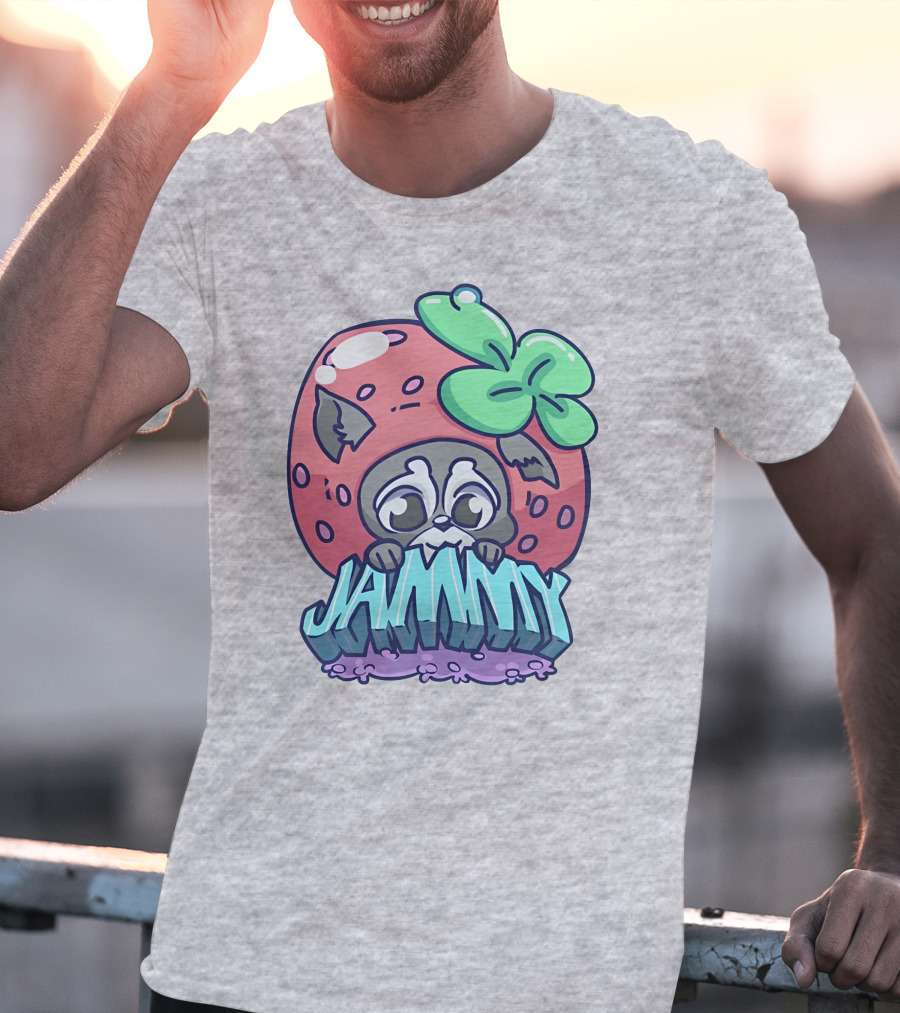 Jamplan Shop Jammin' Cute Strawberry Animal Jammy T-Shirt