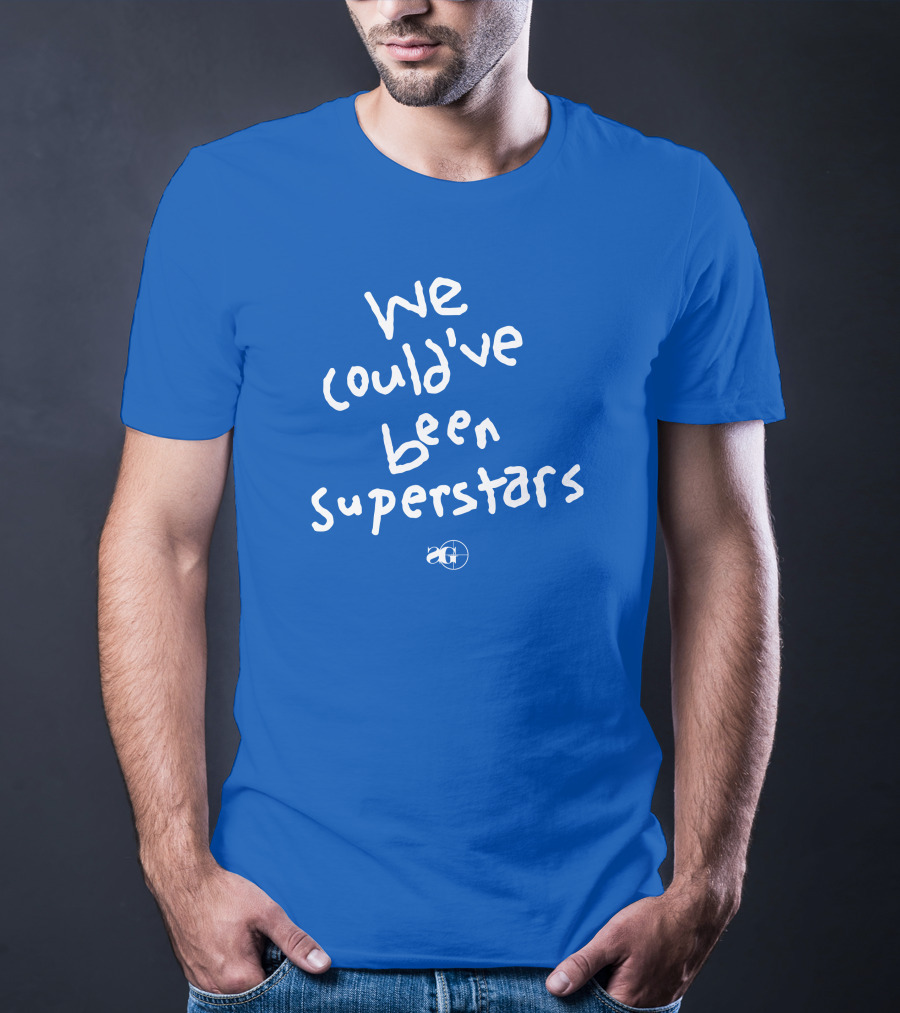 We Could've Been Superstars AG Blue Text T-Shirt