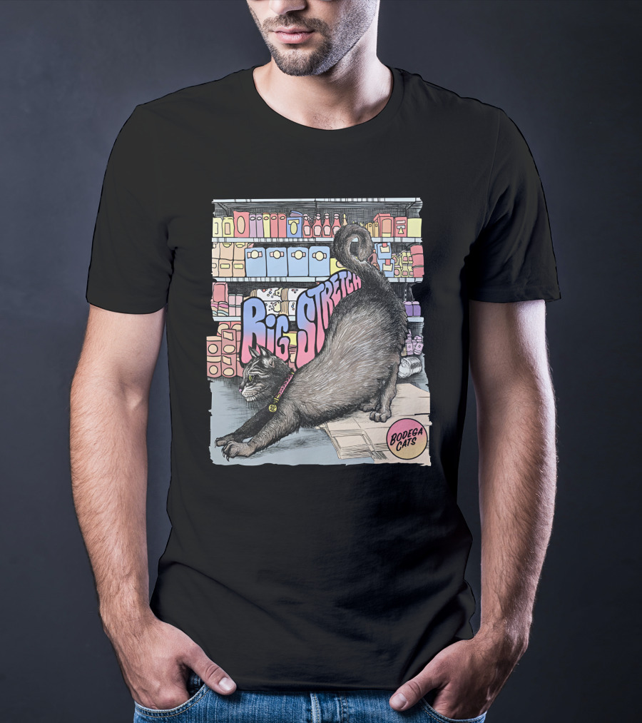 Bodega Cats Big Stretch In Grocery Aisle T-Shirt