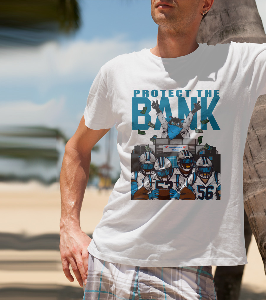 PROTECT THE BANK Bank Of America Stadium Football Team Gear T-Shirt