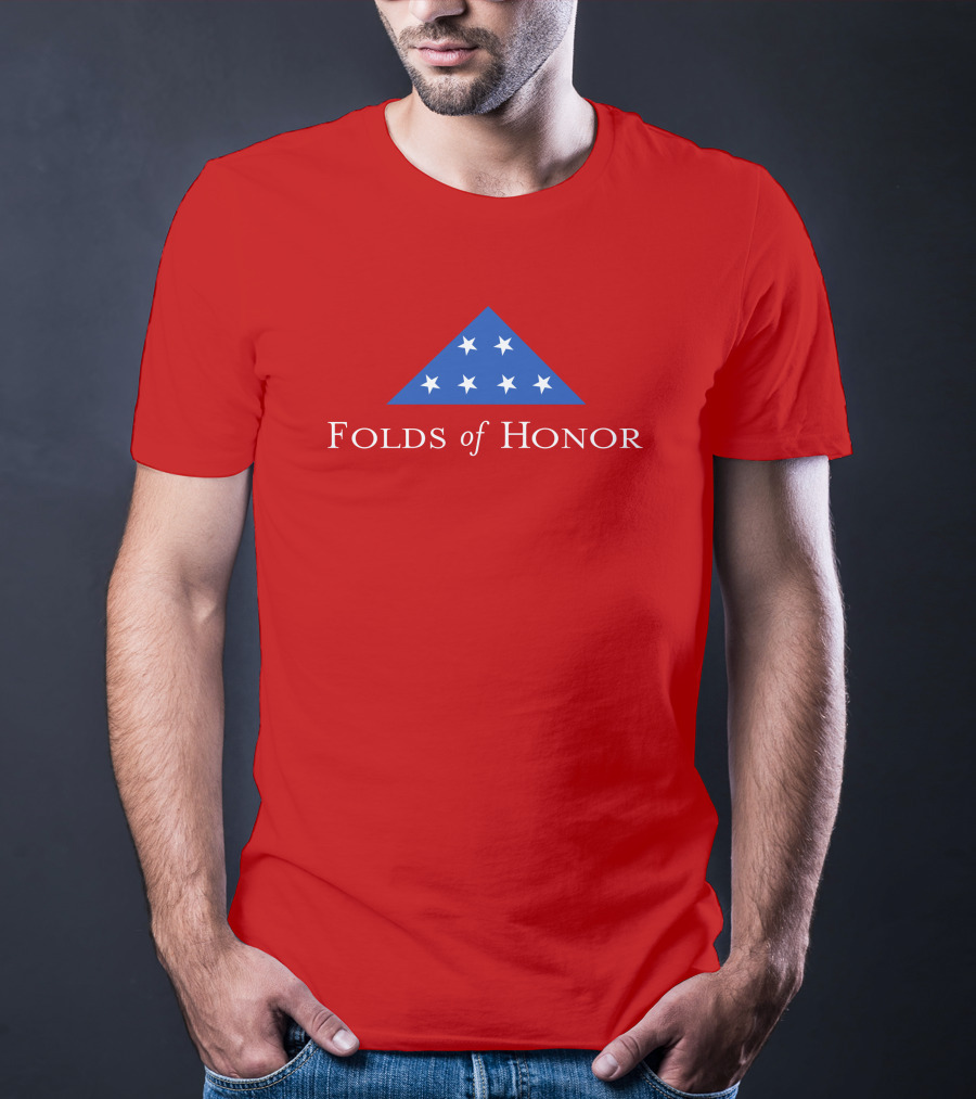 Dan Bongino Folds Of Honor Stars Triangle Blue T-Shirt
