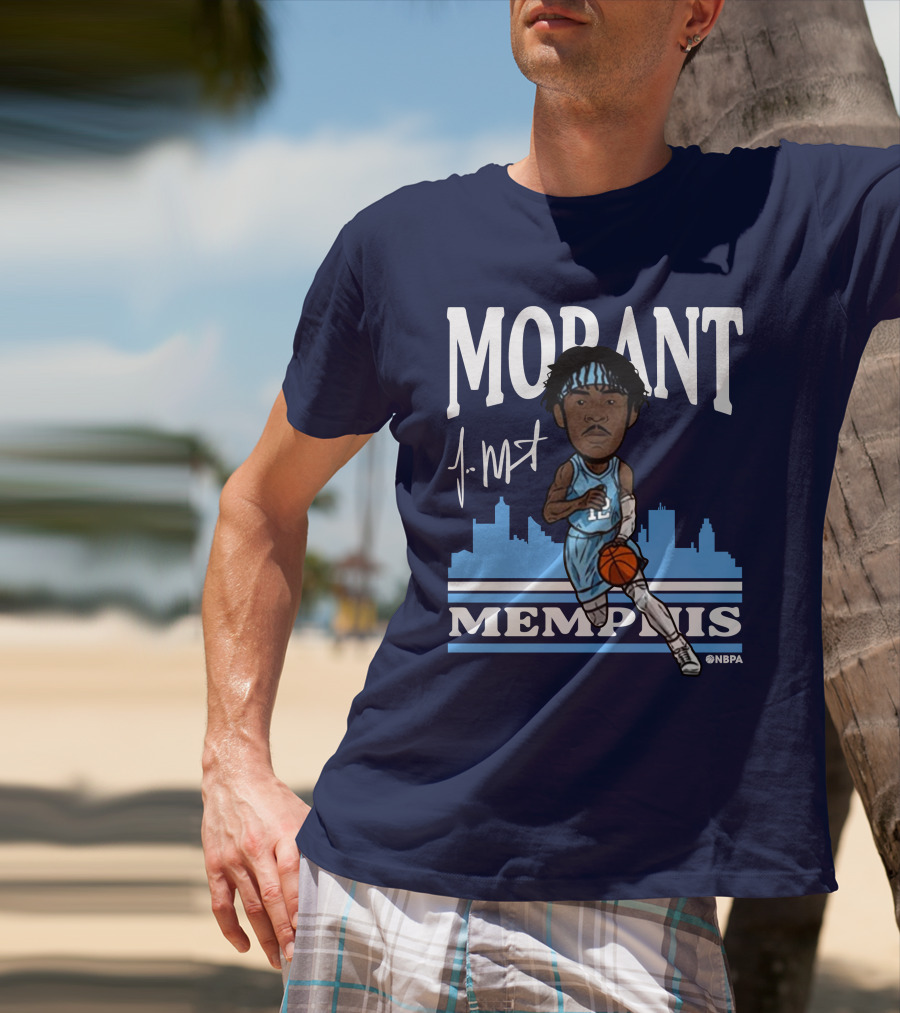 Morant Memphis Basketball Skyline NBPA T-Shirt