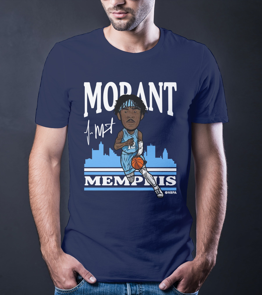 Morant Memphis Basketball Skyline NBPA T-Shirt