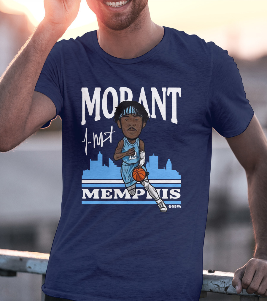 Morant Memphis Basketball Skyline NBPA T-Shirt