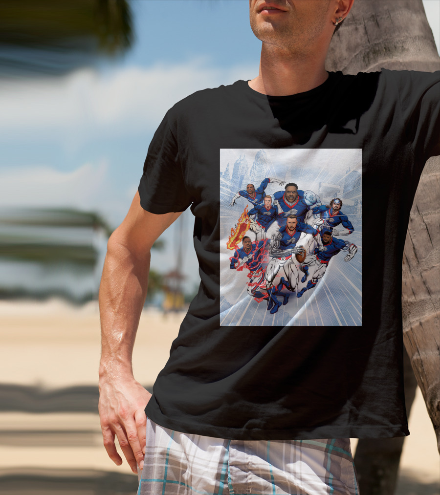 Buffalo Bills Super Hero Team Comic T-Shirt