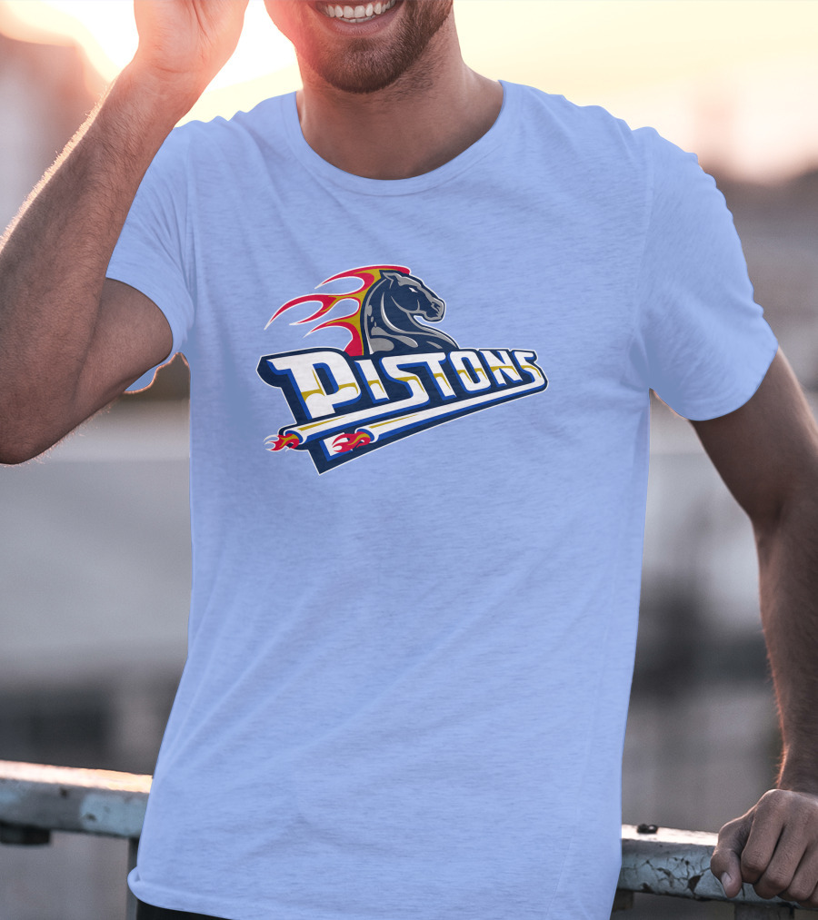 Pistons Horse Flames T-Shirt
