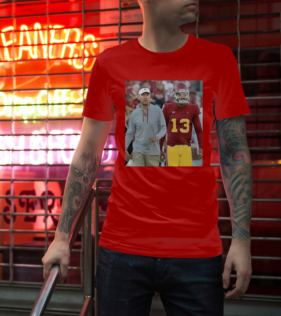 Caleb Williams And Spencer Rattler Oklahoma Football Showdown T-Shirt