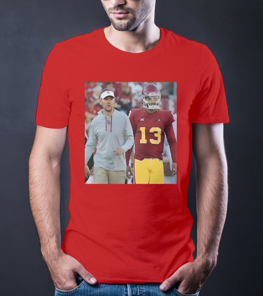 Caleb Williams And Spencer Rattler Oklahoma Football Showdown T-Shirt