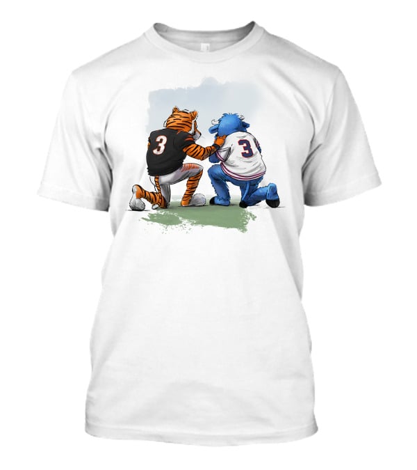 Dey Pray Together Kevin Necessary Cincinnati Bengals Buffalo Bills Mascots Number 3 T-Shirt