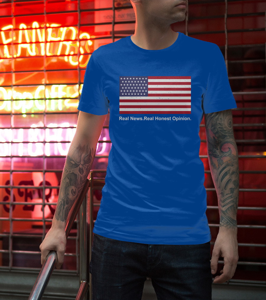 Real News Real Honest Opinion American Flag T-Shirt