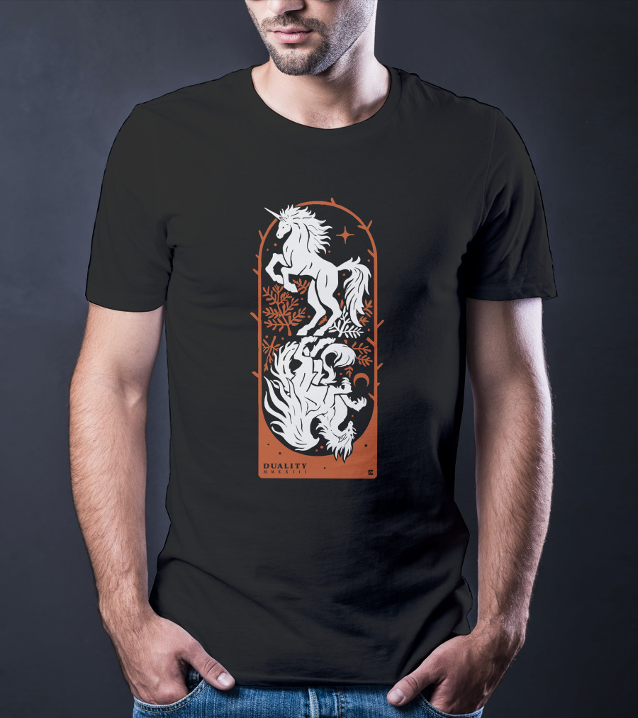 Duality Unicorn And Dragon Mystic T-Shirt