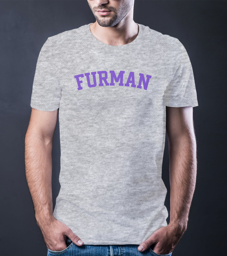 Furman University Purple Text T-Shirt