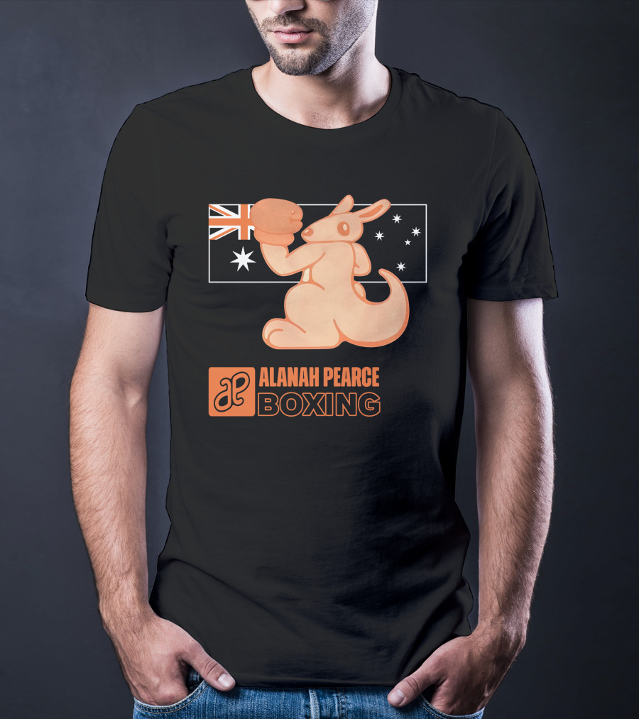 Alanah Pearce Boxing Kangaroo Australia Flag T-Shirt