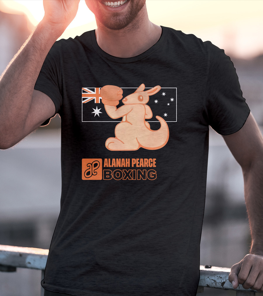 Alanah Pearce Boxing Kangaroo Australia Flag T-Shirt