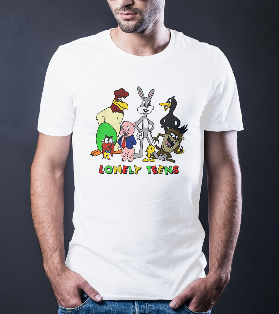 Lonely Teens Cartoon Group With Bugs Bunny And Friends T-Shirt