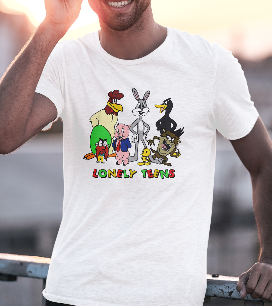 Lonely Teens Cartoon Group With Bugs Bunny And Friends T-Shirt
