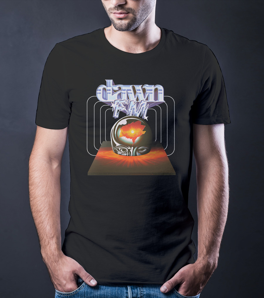 Dawn FM Surreal Orb And Geometric Energy Burst T-Shirt