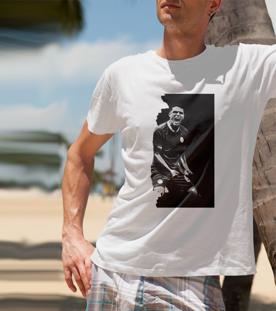 The Byline Show O Monstro Football Player Celebration Monochrome T-Shirt