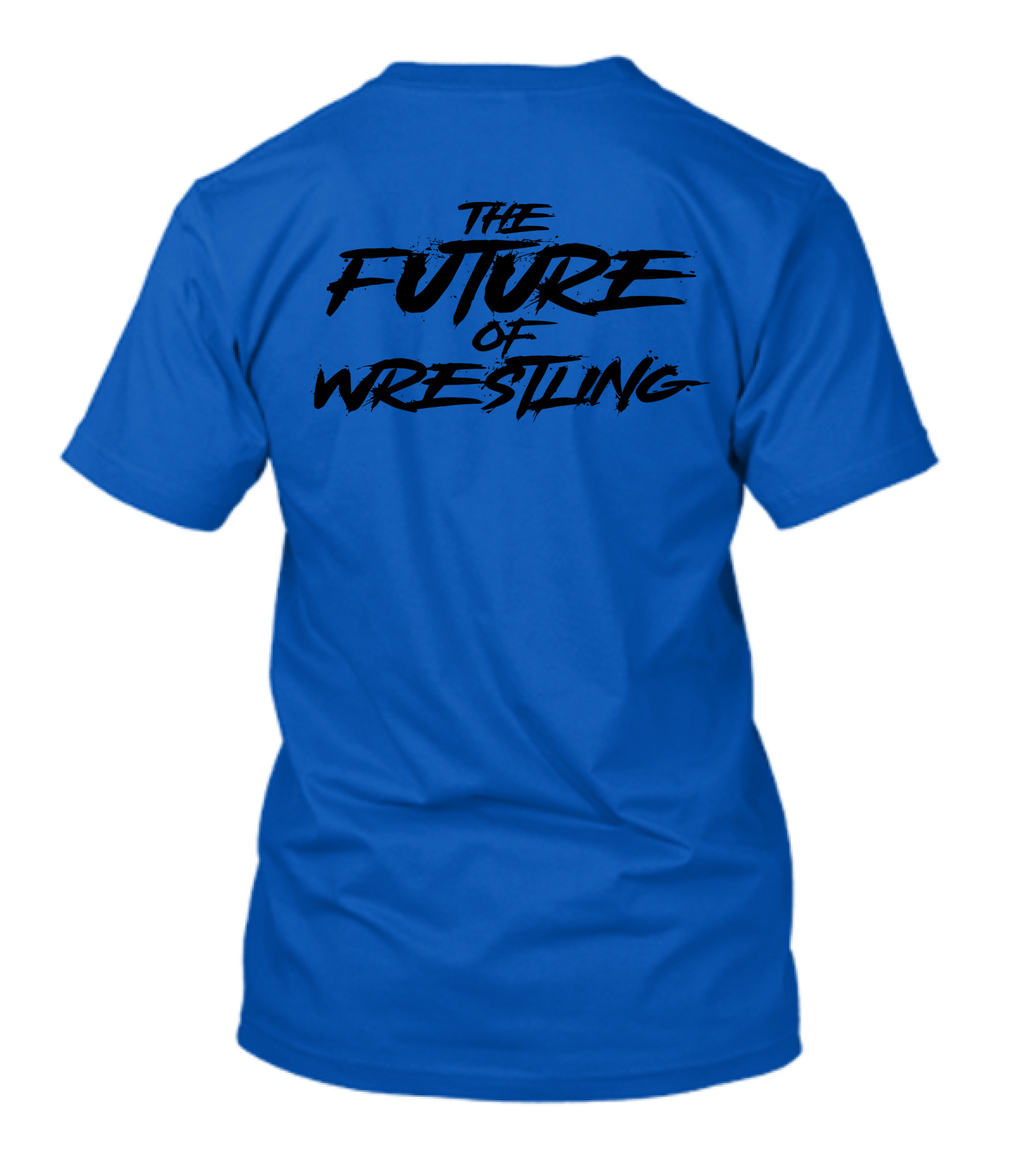 TWC The Wrestling Club Bold Brushstroke Logo On Blue T-Shirt