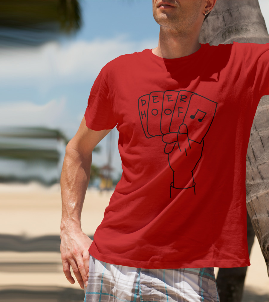 Deer Hoof Music Card Hand T-Shirt