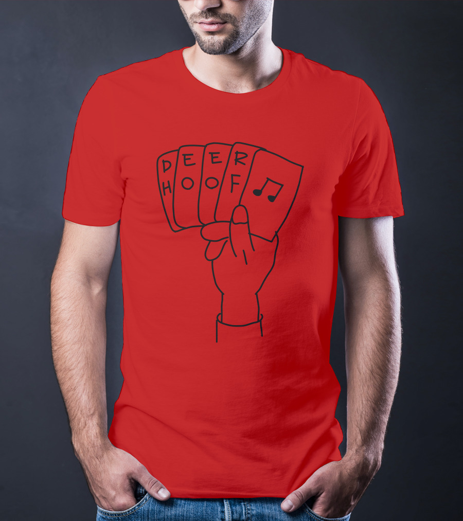 Deer Hoof Music Card Hand T-Shirt
