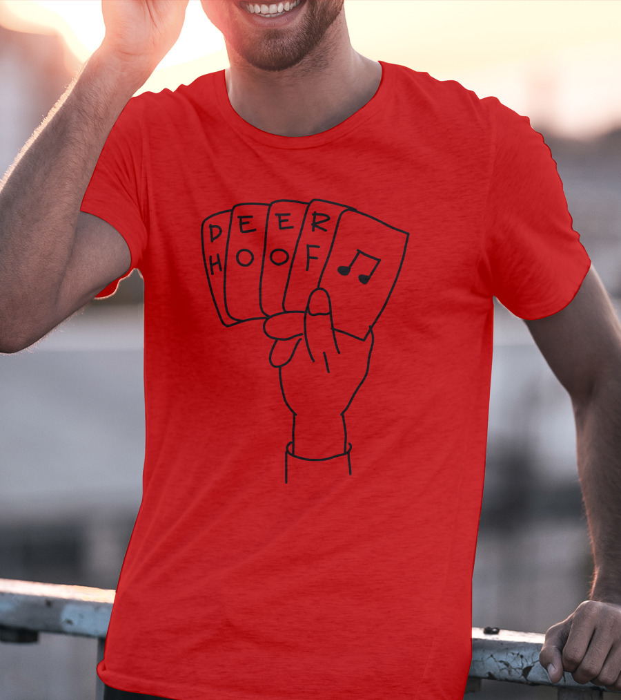 Deer Hoof Music Card Hand T-Shirt