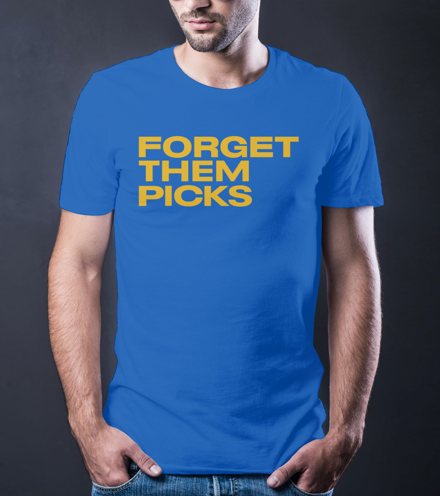 Forget Them Picks Bold Blue And Yellow T-Shirt