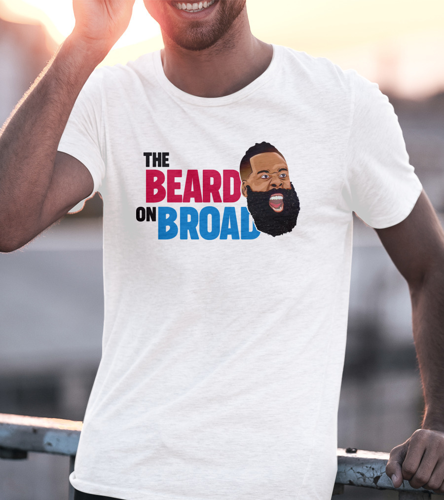 The Beard On Broad Basketball Icon Shouting T-Shirt
