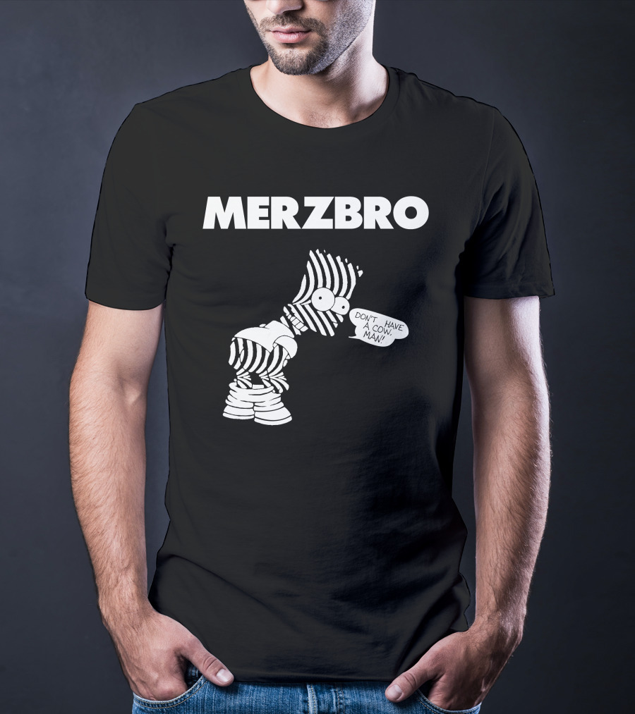 Merzbro Don't Have A Cow Man Bart Stripes T-Shirt