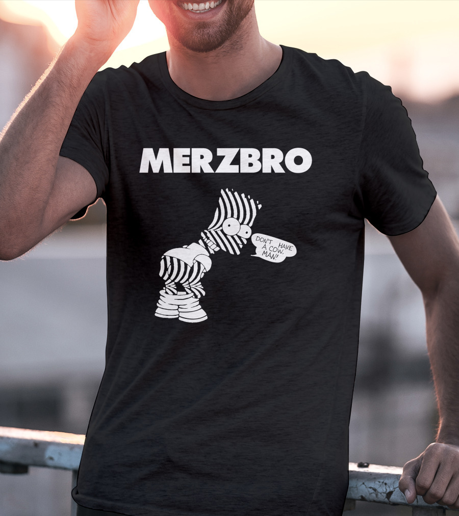 Merzbro Don't Have A Cow Man Bart Stripes T-Shirt