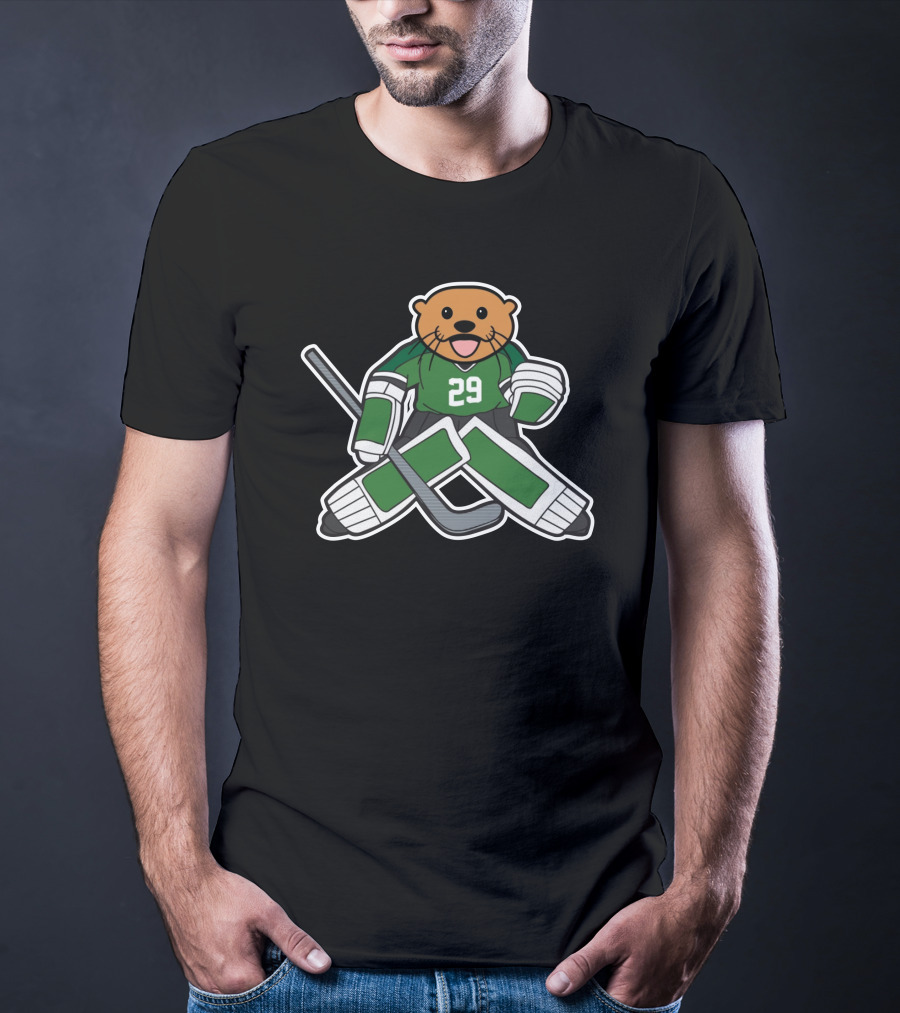Dallas Stars Jake Otter 29 Hockey Mascot Cartoon T-Shirt