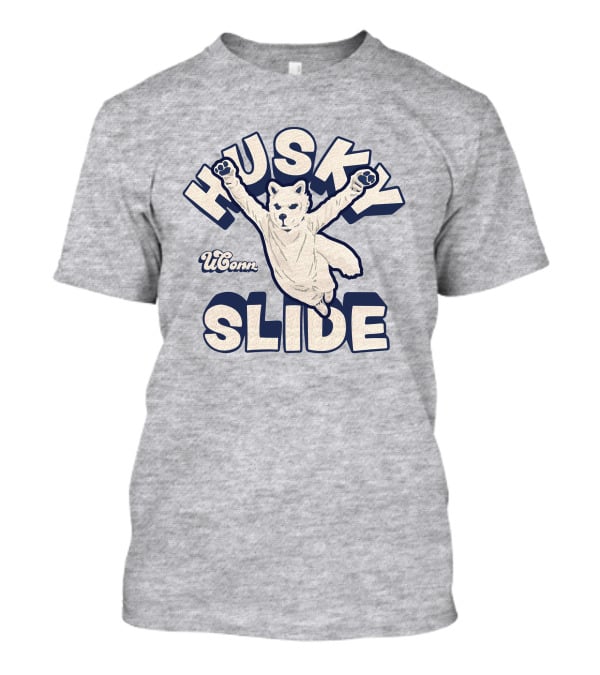 Husky UConn Slide Jumping Mascot T-Shirt