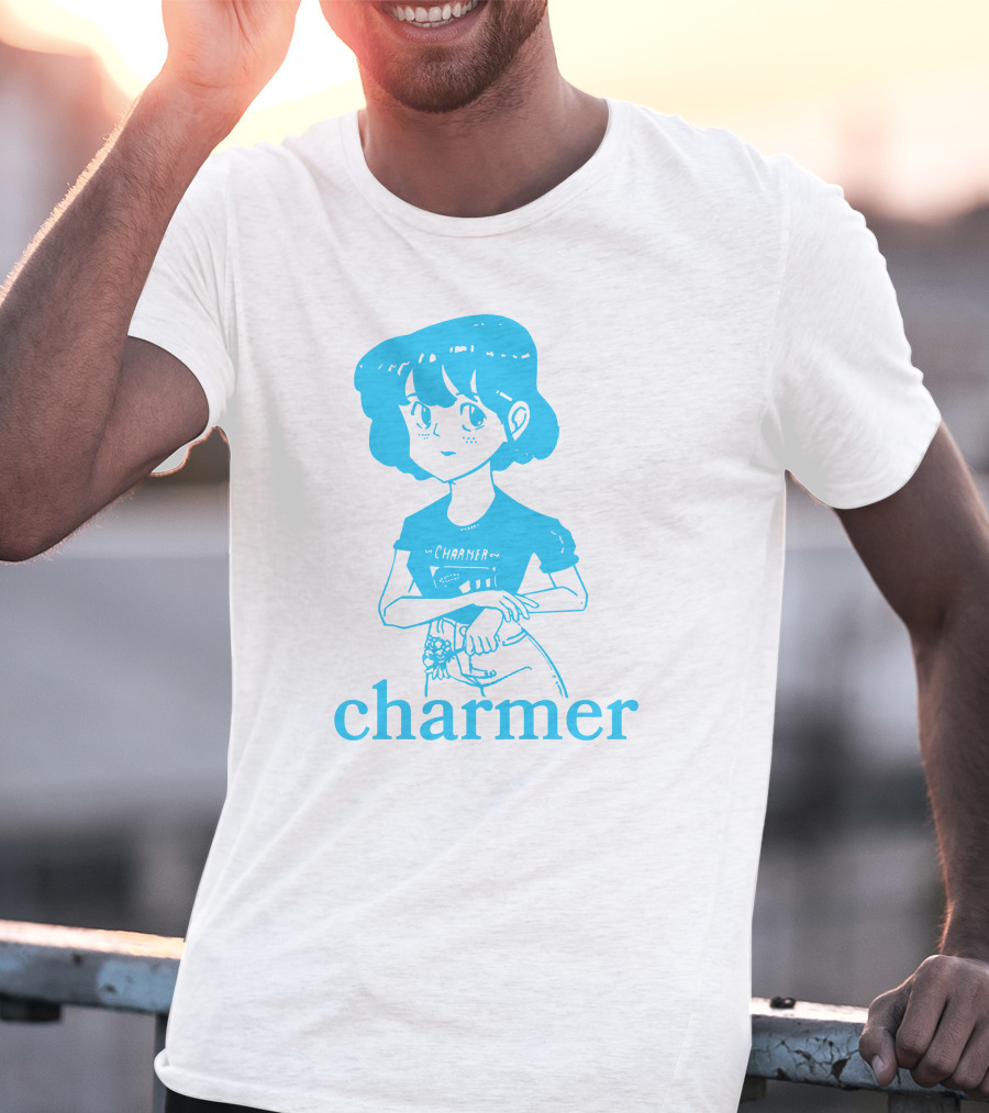 Charmer Merch Anime Girl Blue T-Shirt