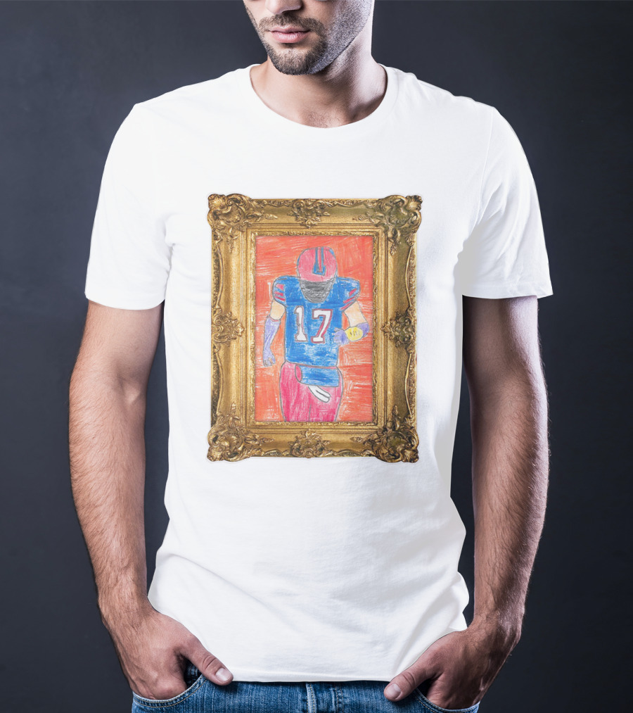 Grayson's Masterpiece 26 Store Football Art 17 In Ornate Gold Frame T-Shirt