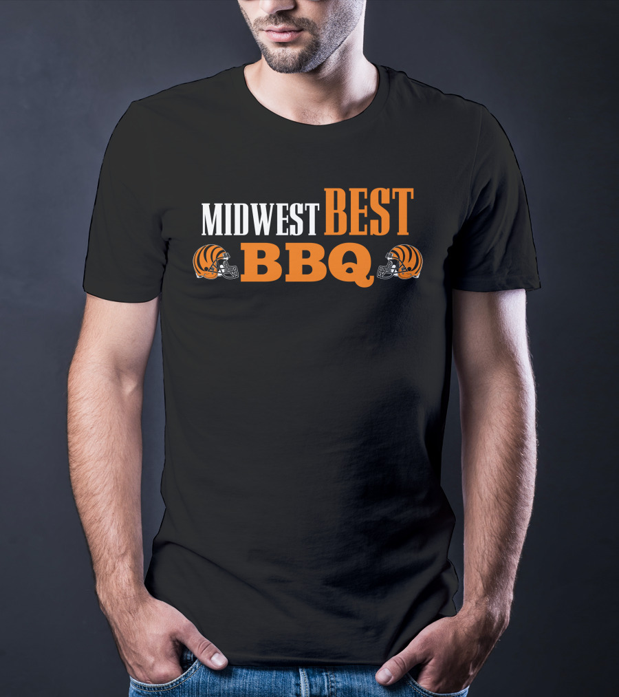 Midwest Best BBQ Bengals Football Helmets T-Shirt