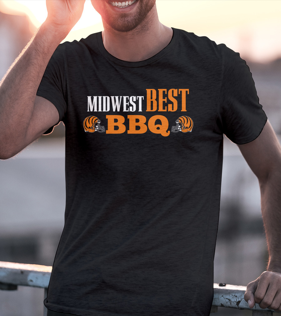 Midwest Best BBQ Bengals Football Helmets T-Shirt