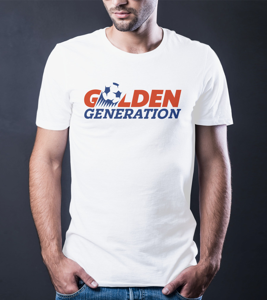 Golden Generation Soccer Ball Typography T-Shirt