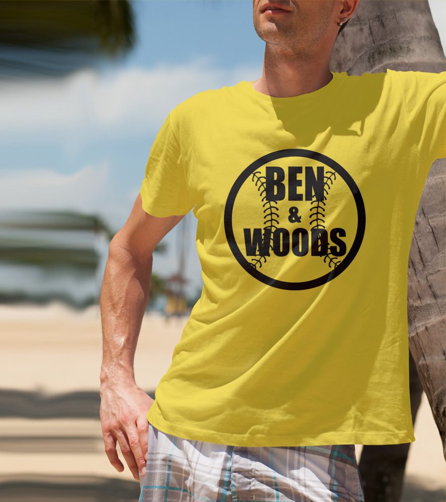 Ben And Woods Baseball Stitching Circle T-Shirt