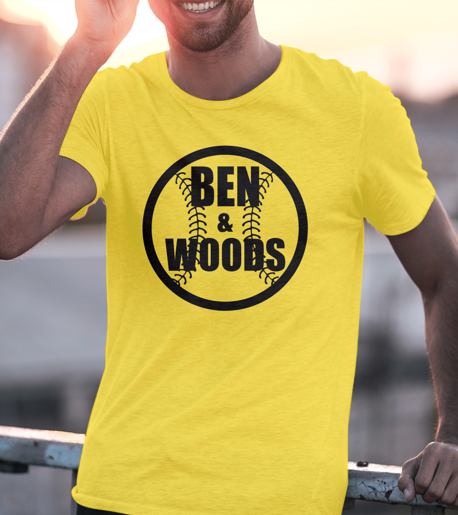 Ben And Woods Baseball Stitching Circle T-Shirt