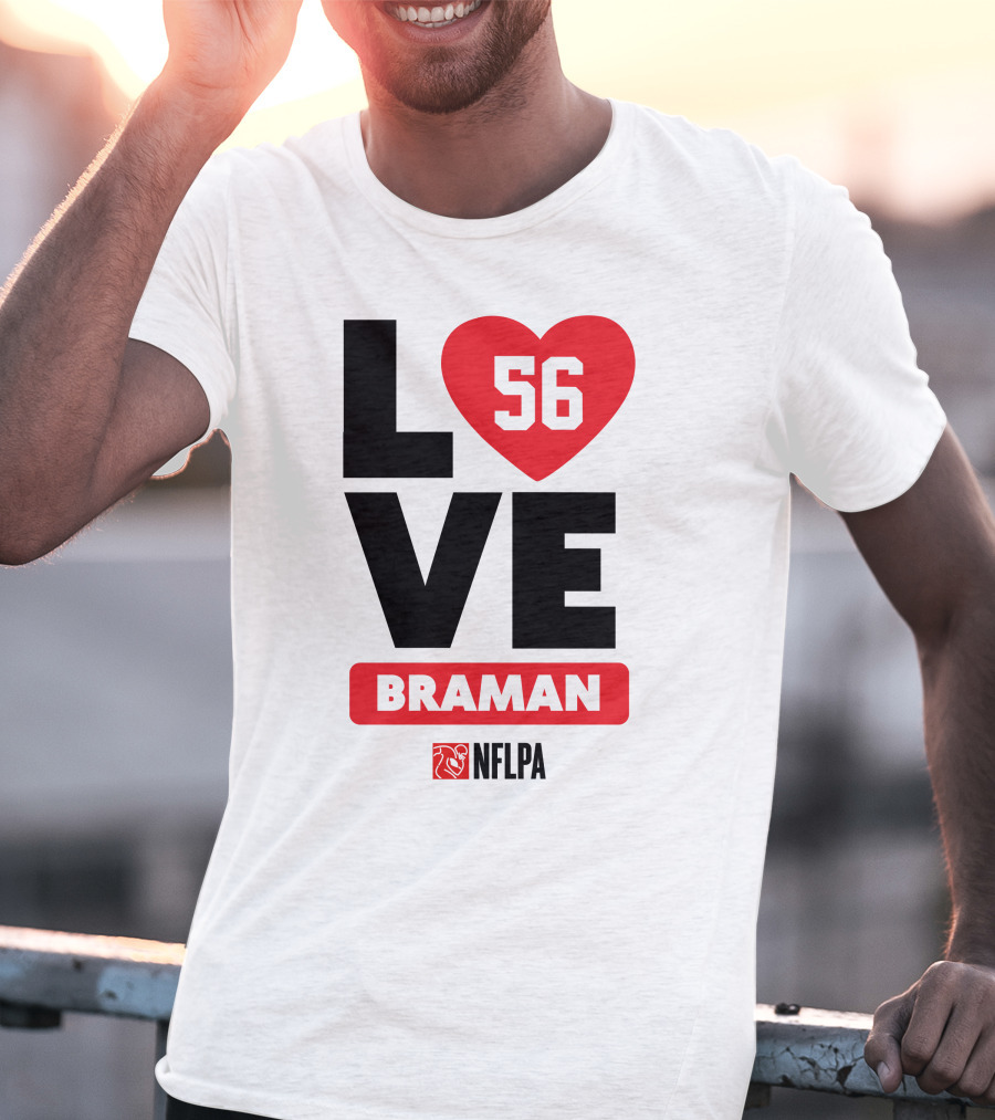 LOVE 56 BRAMAN NFLPA T-Shirt