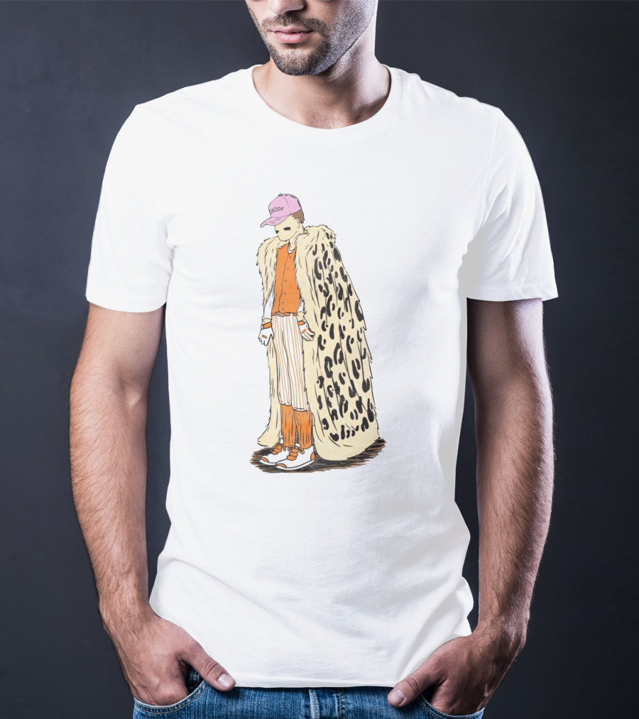 Daddy Leopard Cape Orange T-Shirt