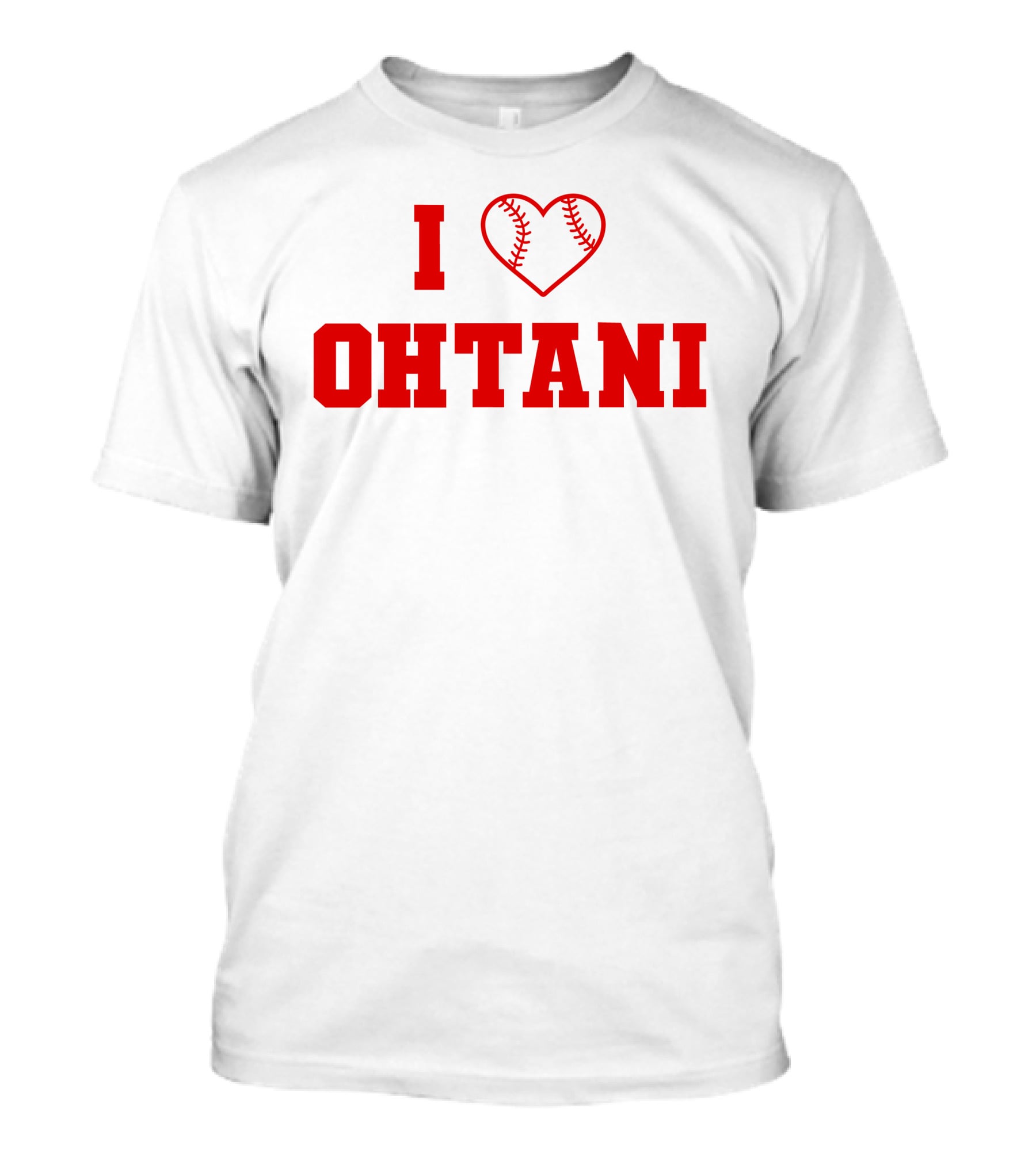 I Love Ohtani Baseball Heart T-Shirt