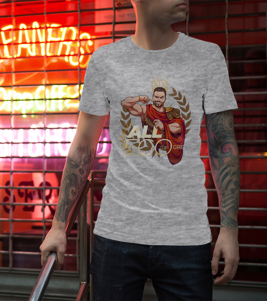 All Ego The Great Greek Warrior With Crown And Laurel Wreath T-Shirt