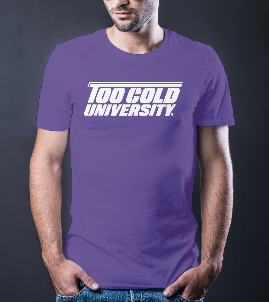 Too Cold University Vintage Style Retro Sports College T-Shirt