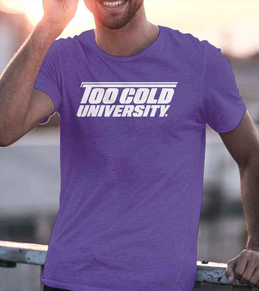 Too Cold University Vintage Style Retro Sports College T-Shirt